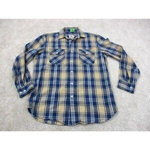 Surf Pendleton Shirt Mens Extra Small XS Brown Blue Flannel Casual Button Up